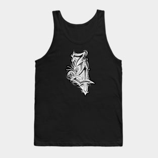 34 Calligraphy number Tank Top